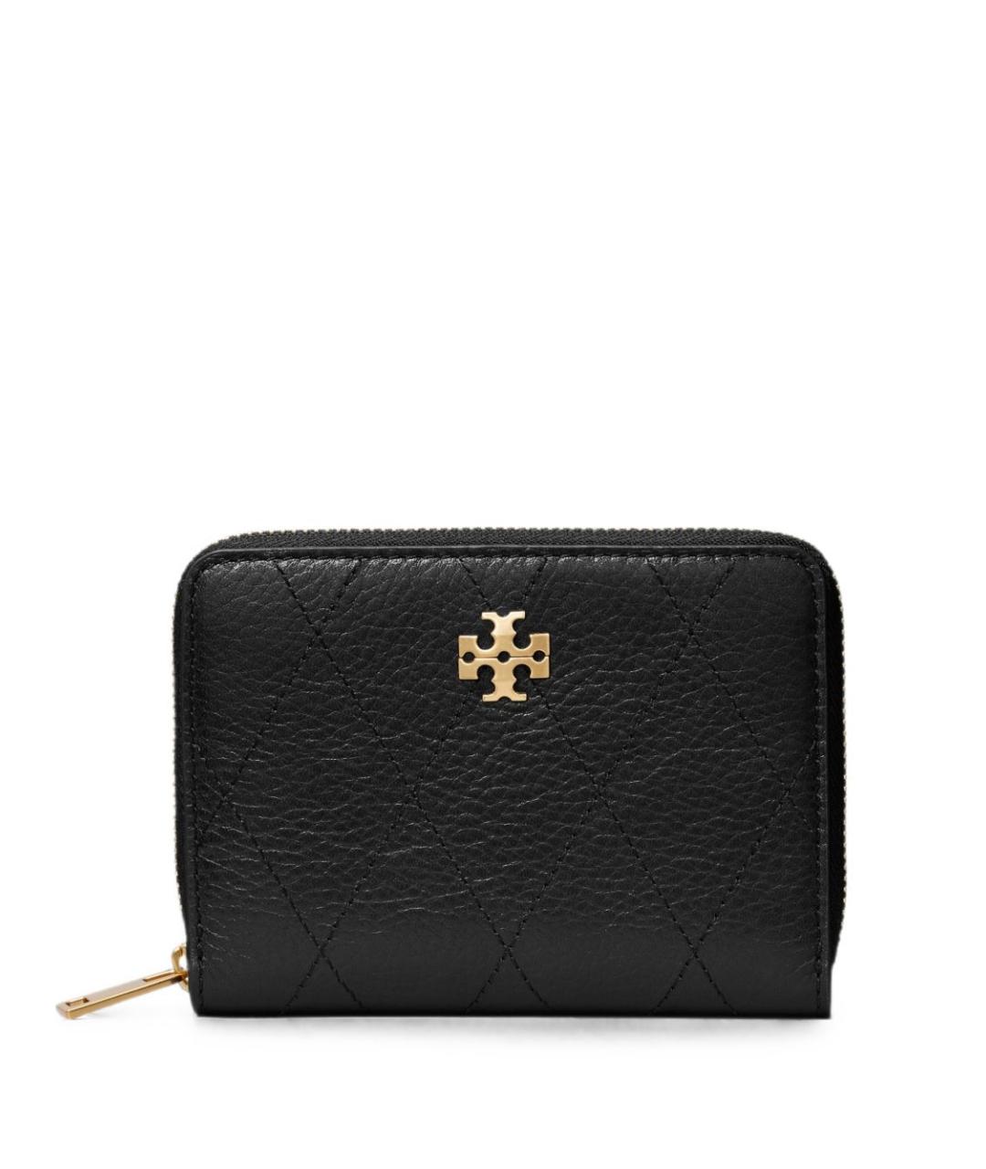 TORY BURCH Черный кожаный кошелек, фото 1