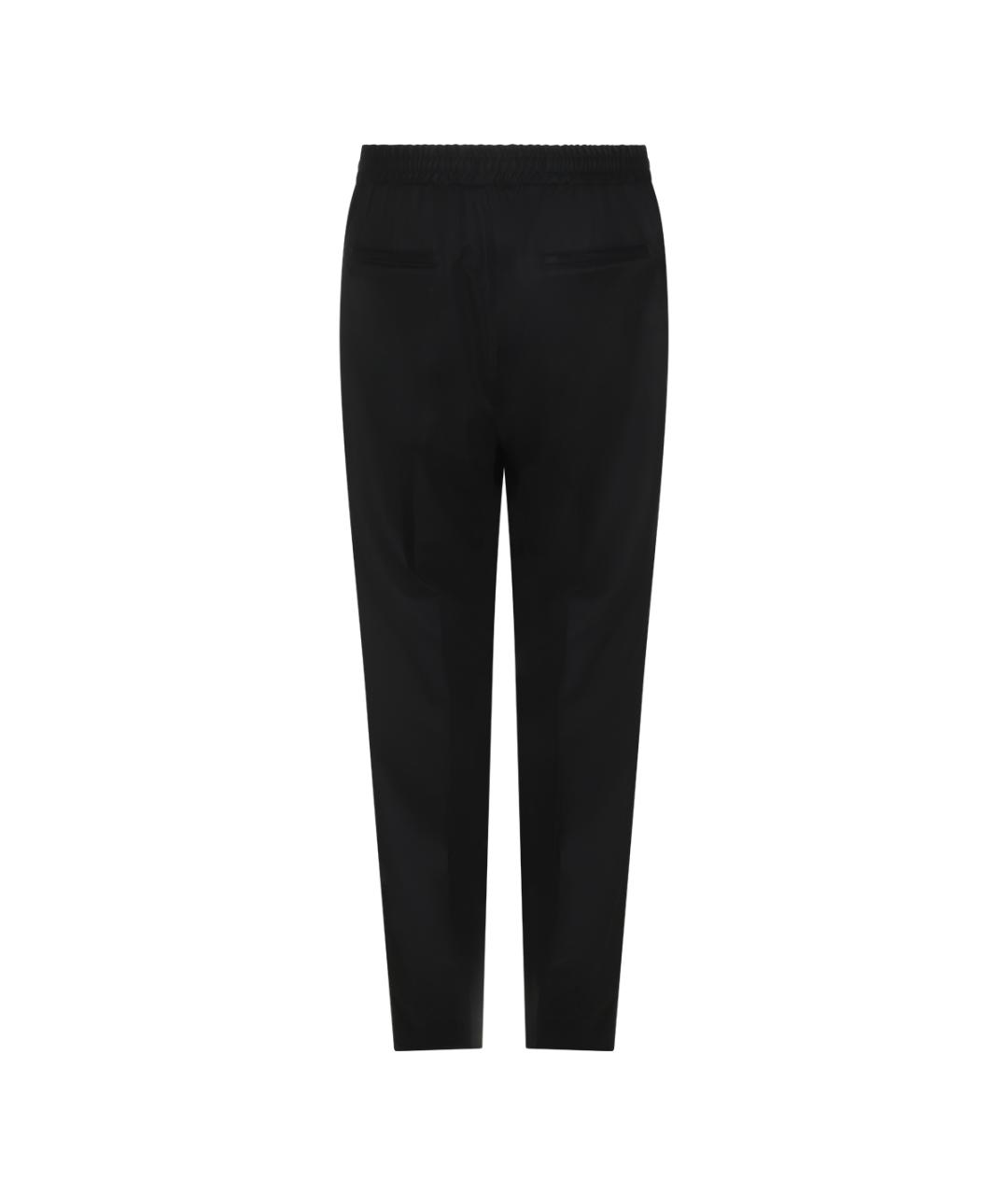 BRUNELLO CUCINELLI Черные шерстяные повседневные брюки, фото 2