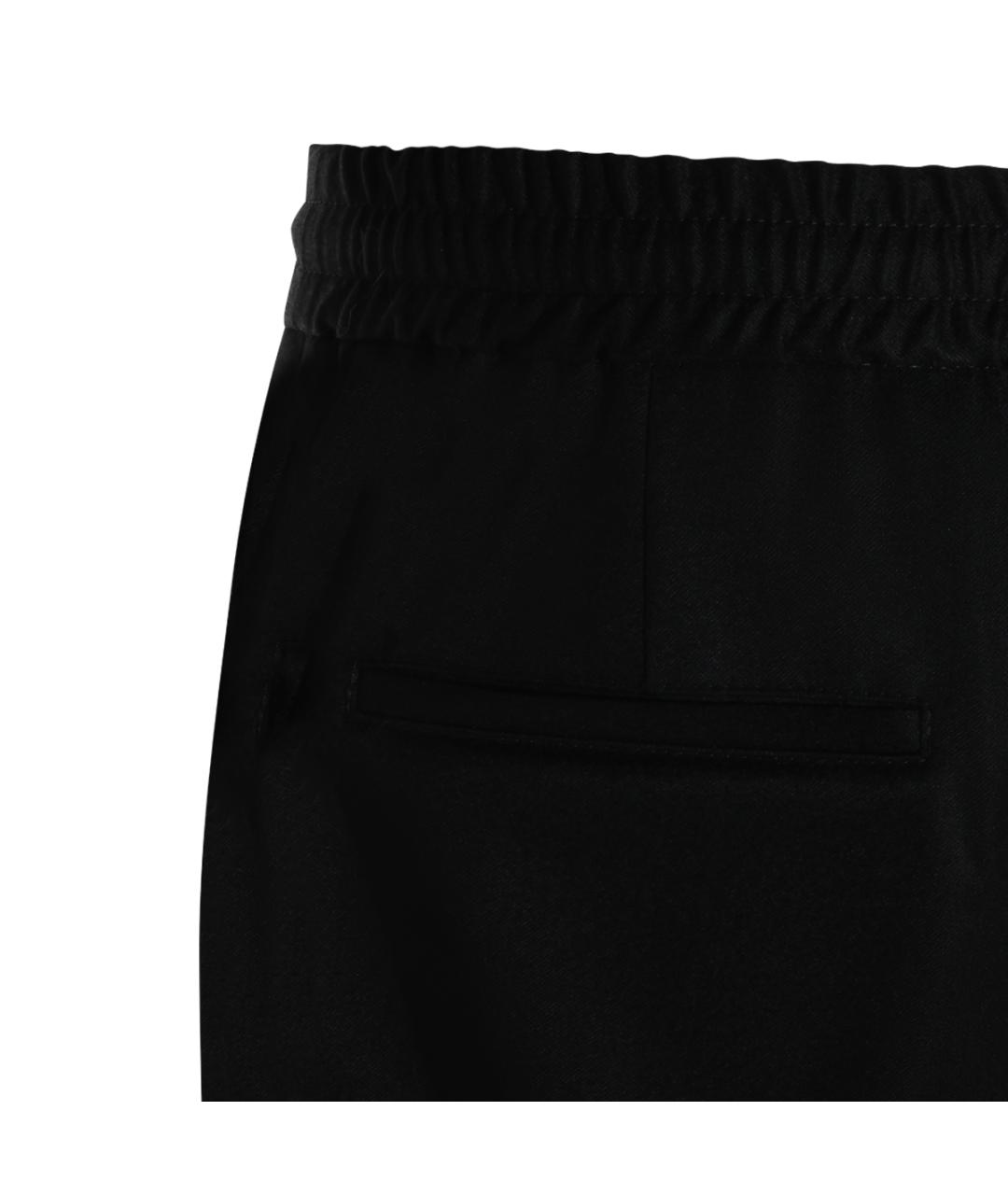 BRUNELLO CUCINELLI Черные шерстяные повседневные брюки, фото 4
