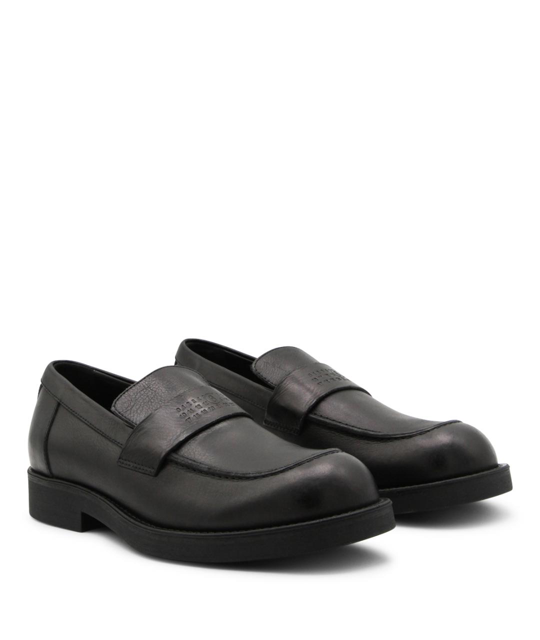 MM6 MAISON MARGIELA Черные кожаные лоферы, фото 2