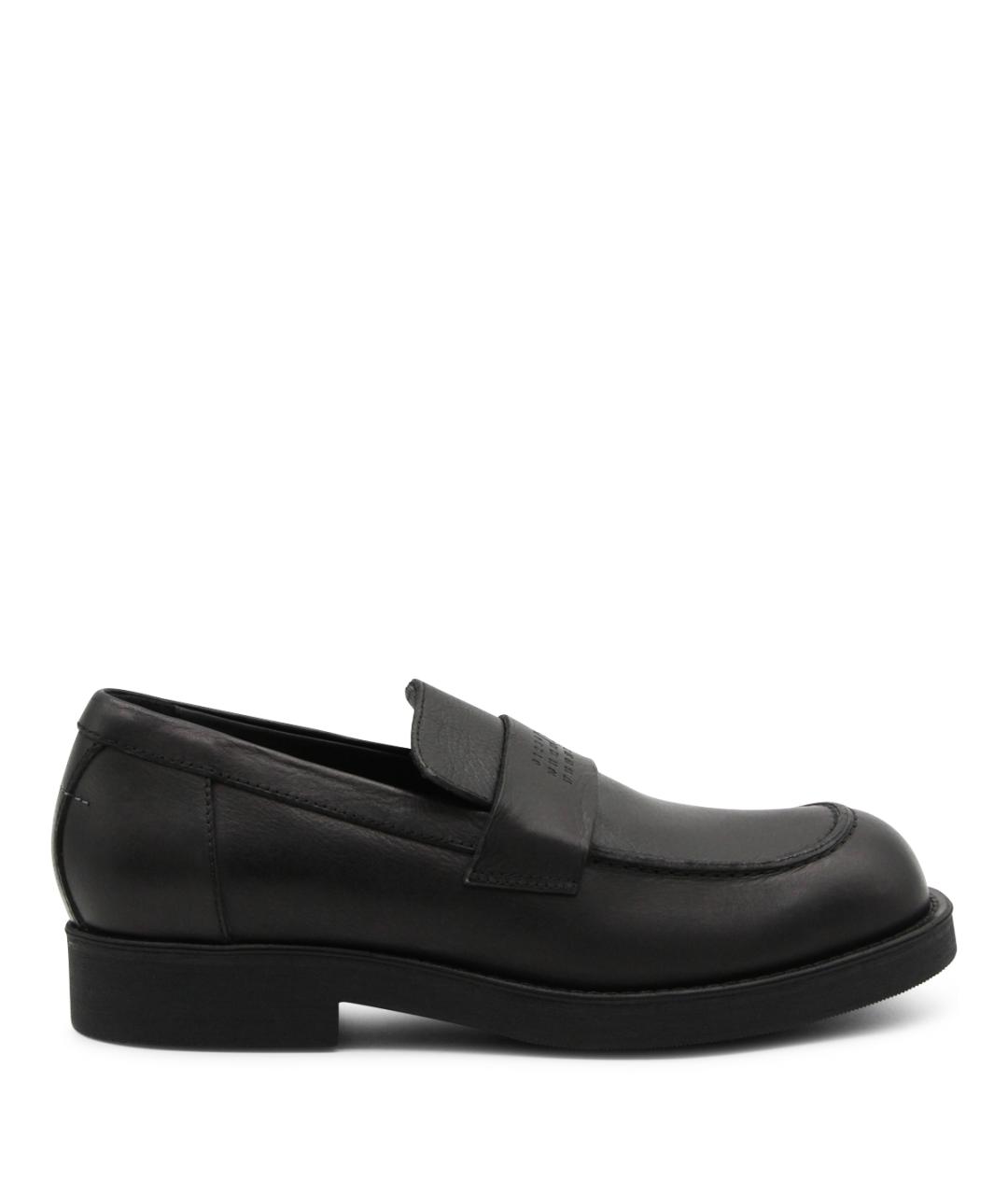 MM6 MAISON MARGIELA Черные кожаные лоферы, фото 1
