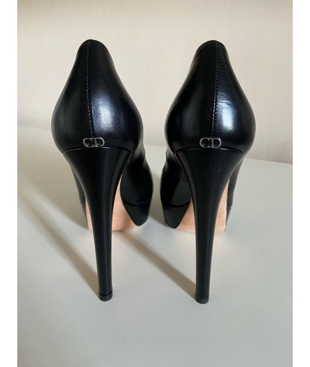 CHRISTIAN DIOR Черные кожаные туфли, фото 4