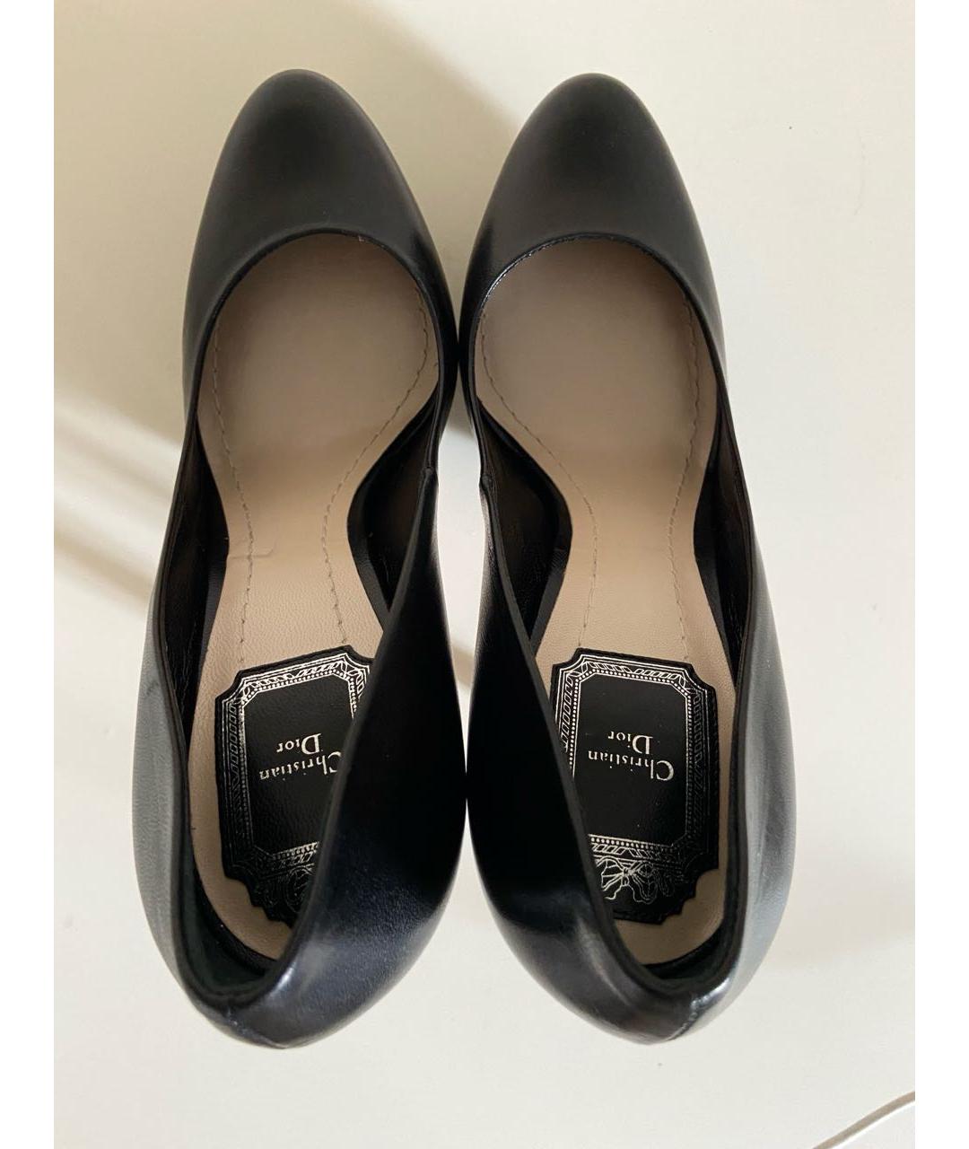 CHRISTIAN DIOR Черные кожаные туфли, фото 3