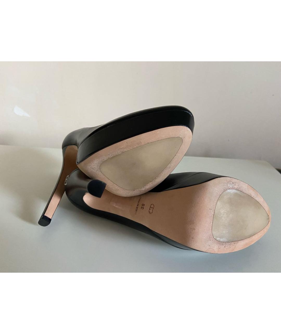 CHRISTIAN DIOR Черные кожаные туфли, фото 6