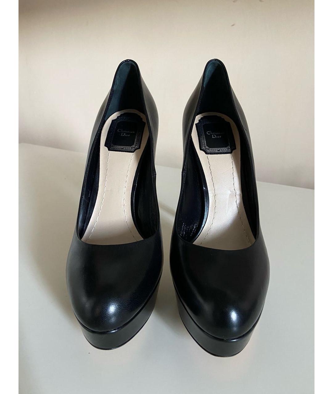 CHRISTIAN DIOR Черные кожаные туфли, фото 2