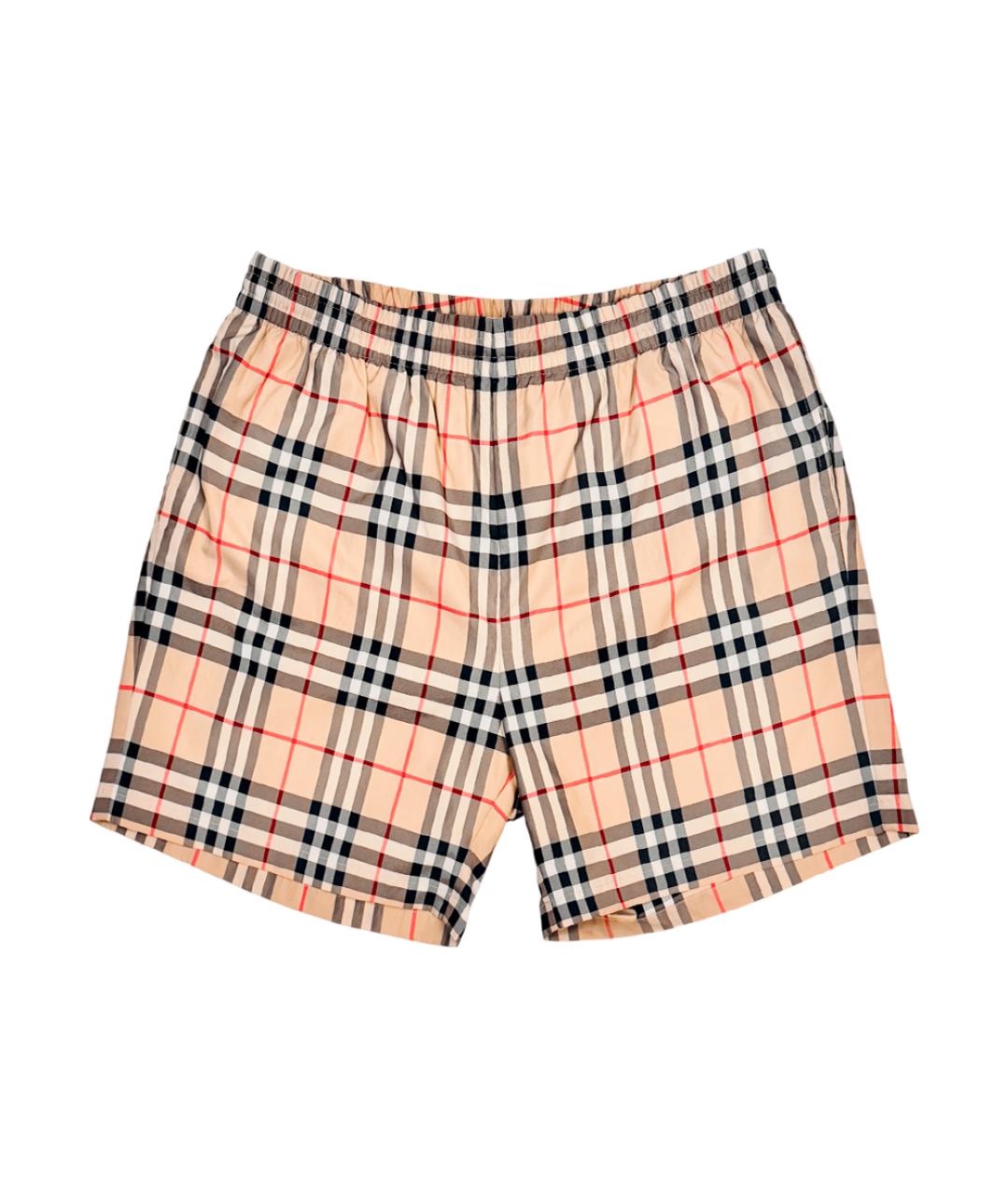 BURBERRY Бежевые полиэстеровые шорты, фото 4