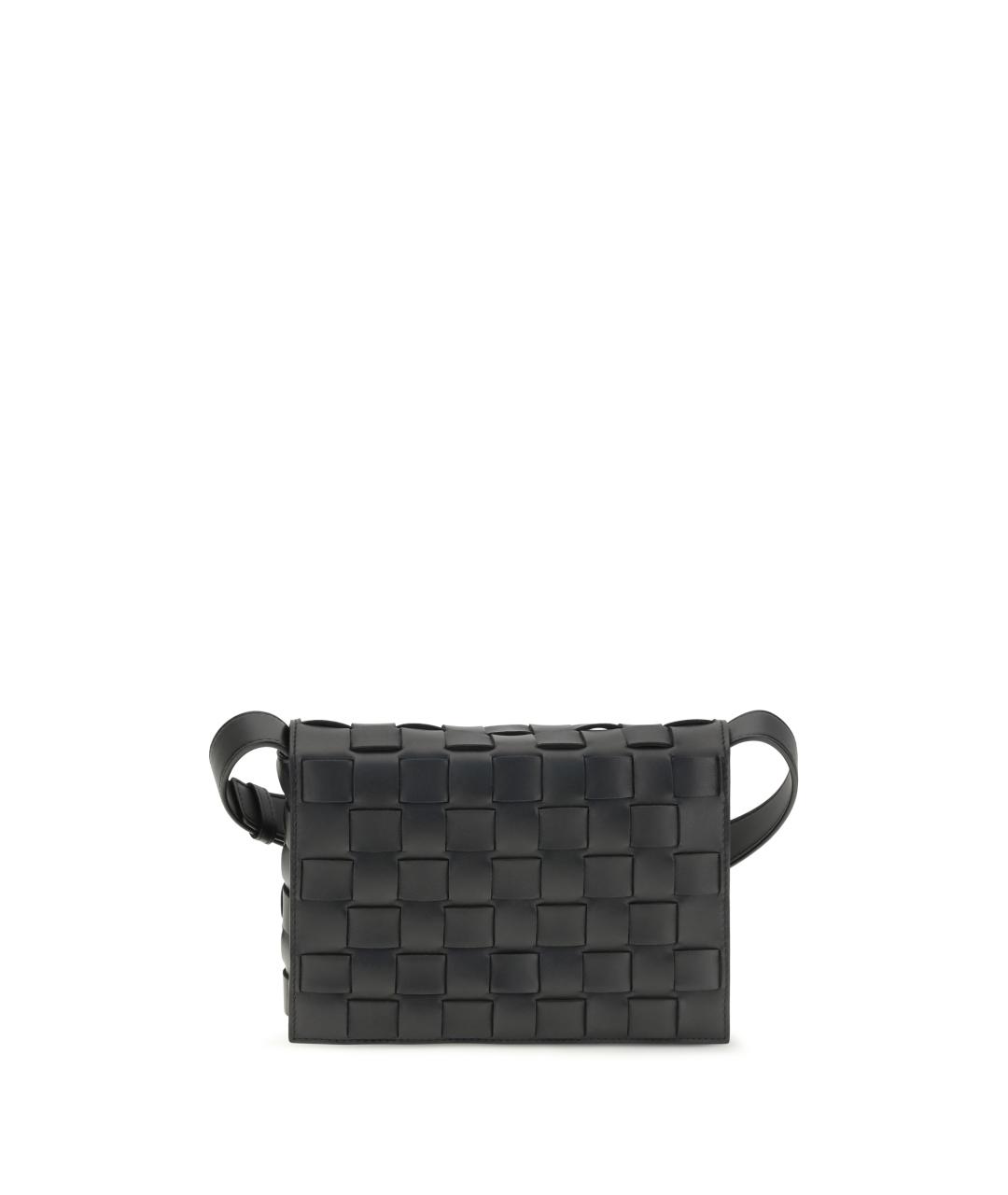 BOTTEGA VENETA Черная кожаная сумка на плечо, фото 1