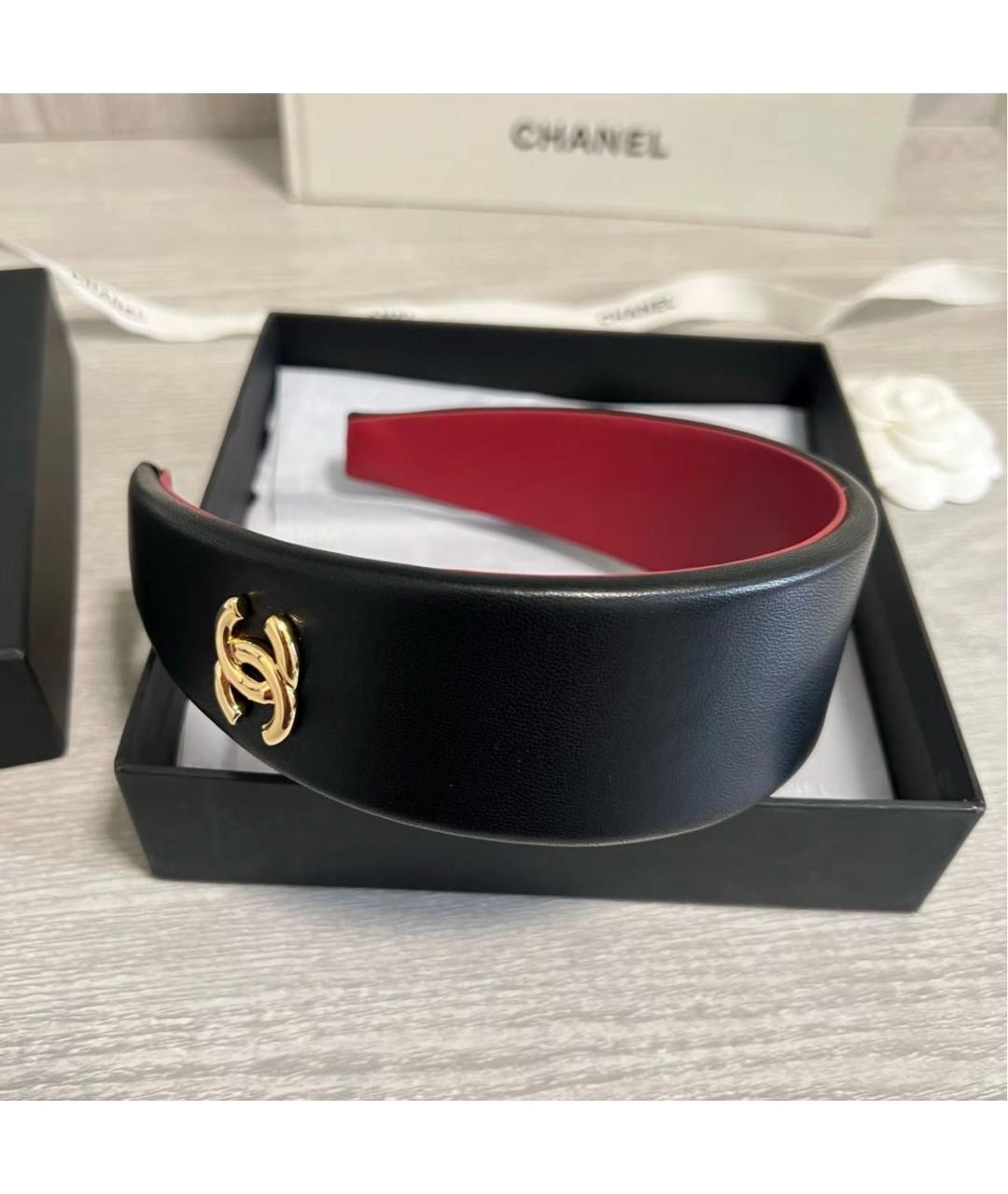 CHANEL Черный ободок, фото 3