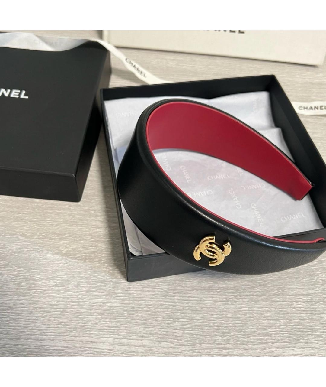 CHANEL Черный ободок, фото 6
