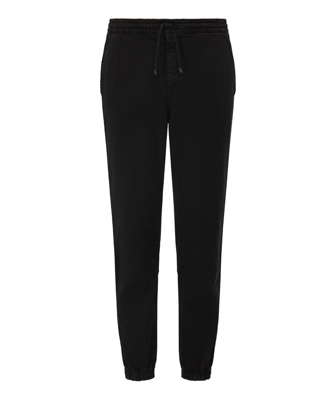 BIKKEMBERGS Черные хлопко-эластановые повседневные брюки, фото 1
