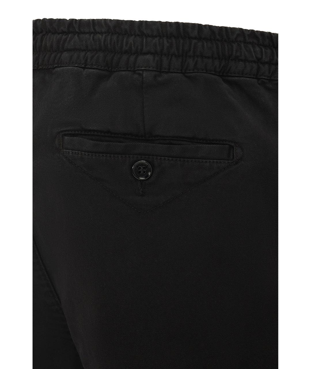 BIKKEMBERGS Черные хлопко-эластановые повседневные брюки, фото 4