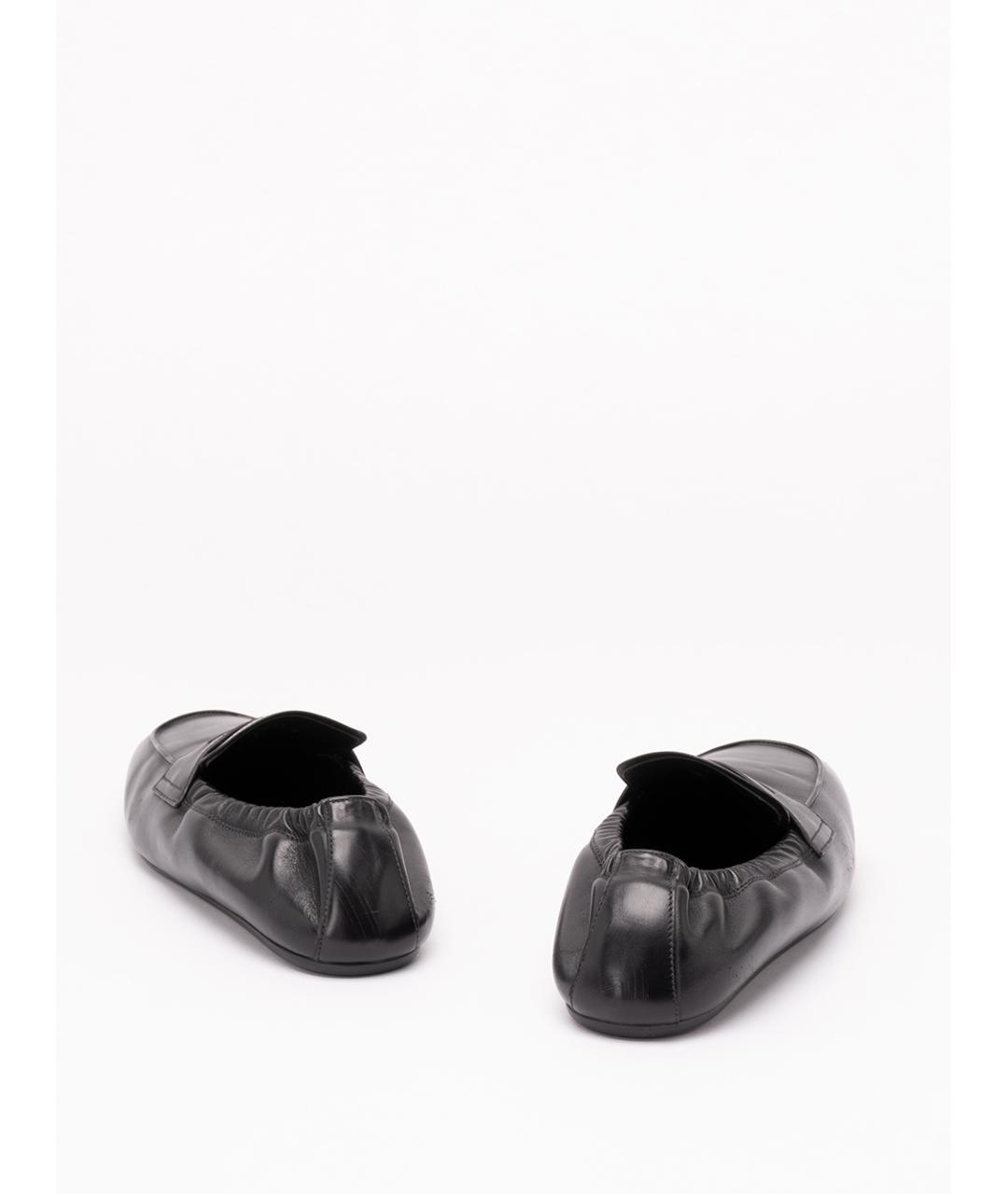 PRADA Черные кожаные лоферы, фото 3