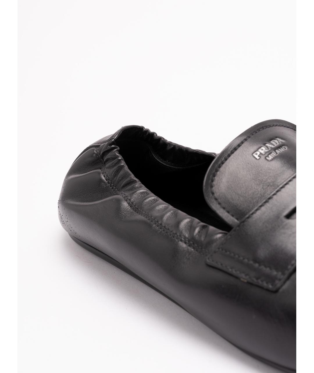 PRADA Черные кожаные лоферы, фото 6