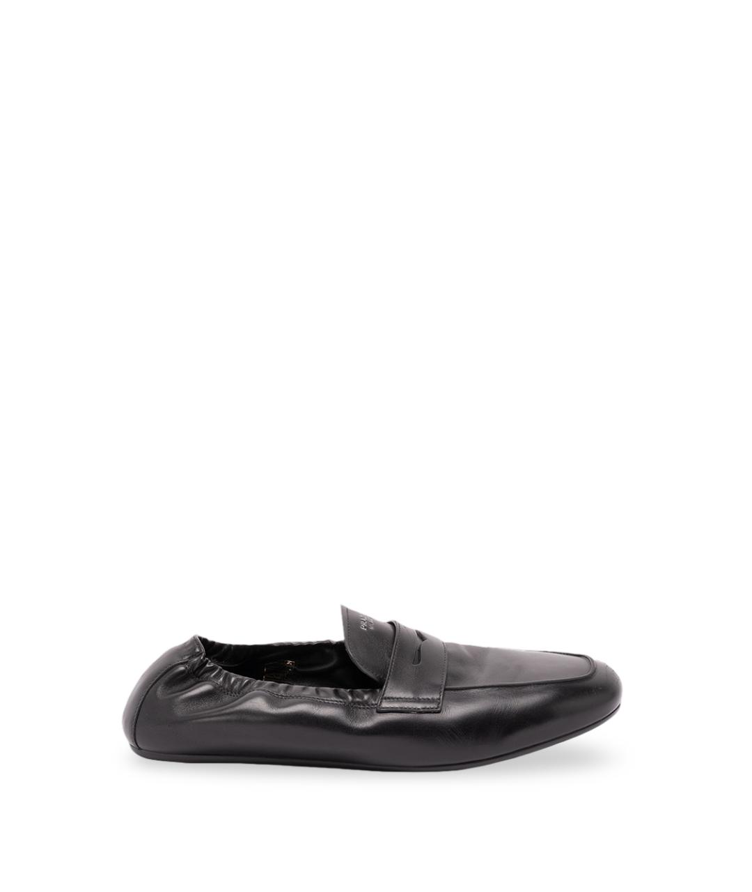 PRADA Черные кожаные лоферы, фото 1