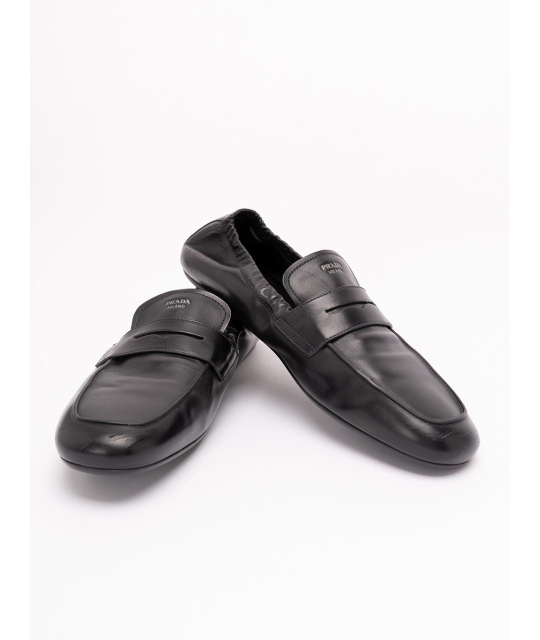 PRADA Черные кожаные лоферы, фото 5