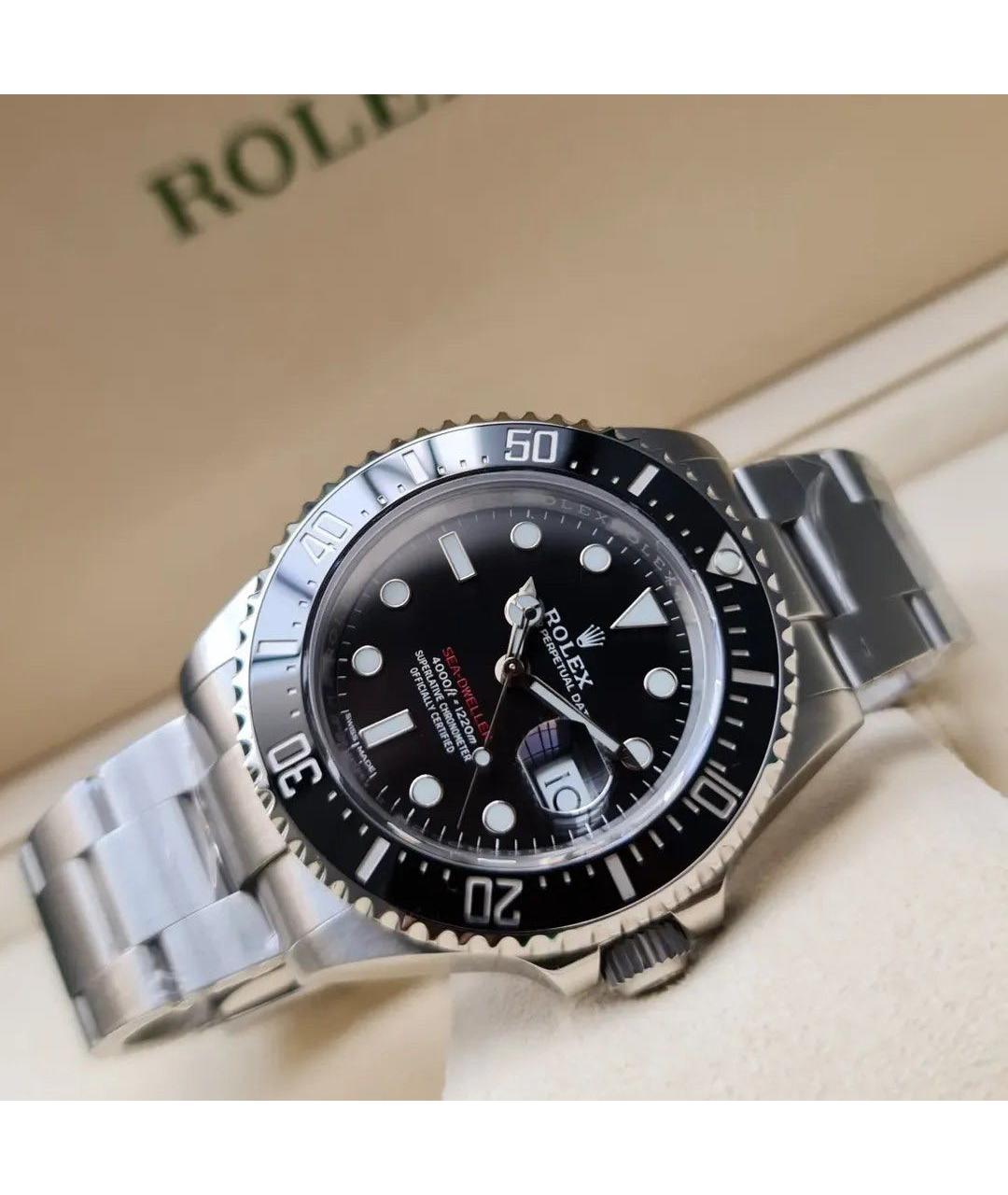 ROLEX Черные часы, фото 4