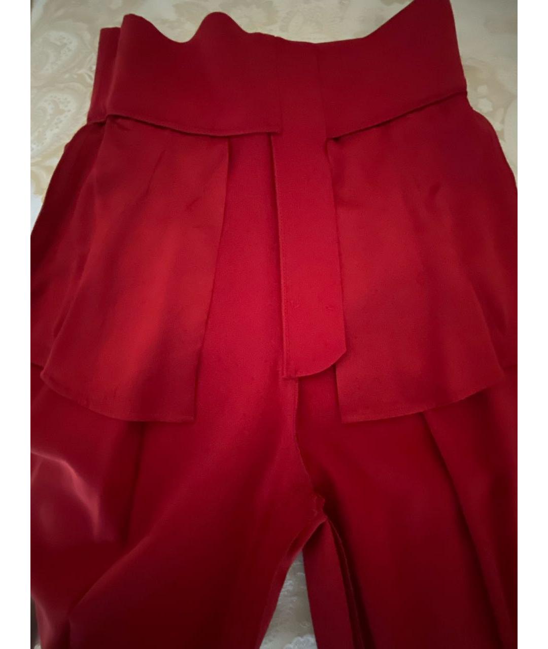 DOLCE&GABBANA Красные вискозные прямые брюки, фото 6