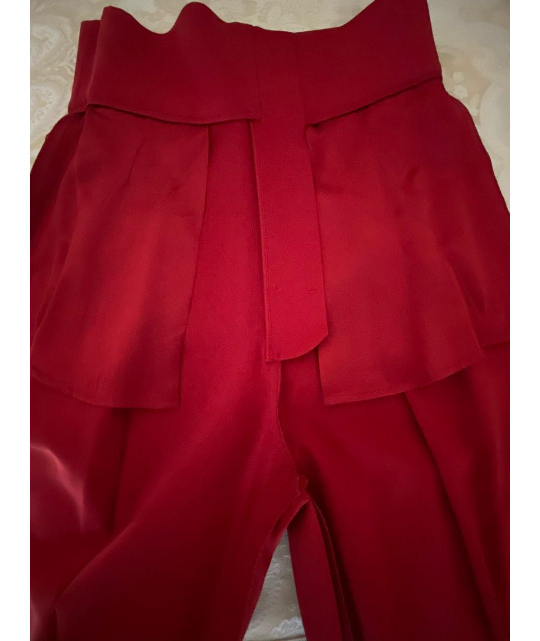 DOLCE&GABBANA Красные вискозные прямые брюки, фото 3
