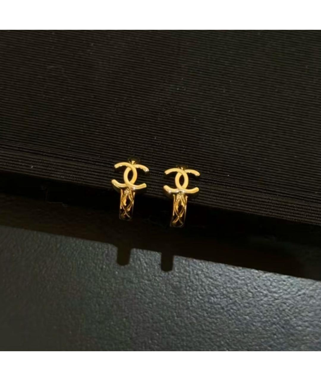 CHANEL Золотые серьги, фото 6