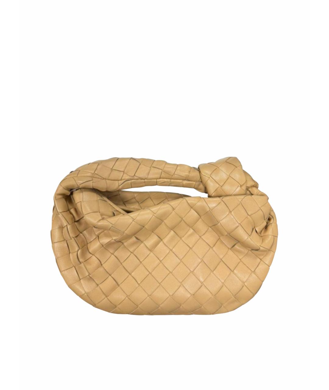 BOTTEGA VENETA Бежевая кожаная сумка с короткими ручками, фото 1