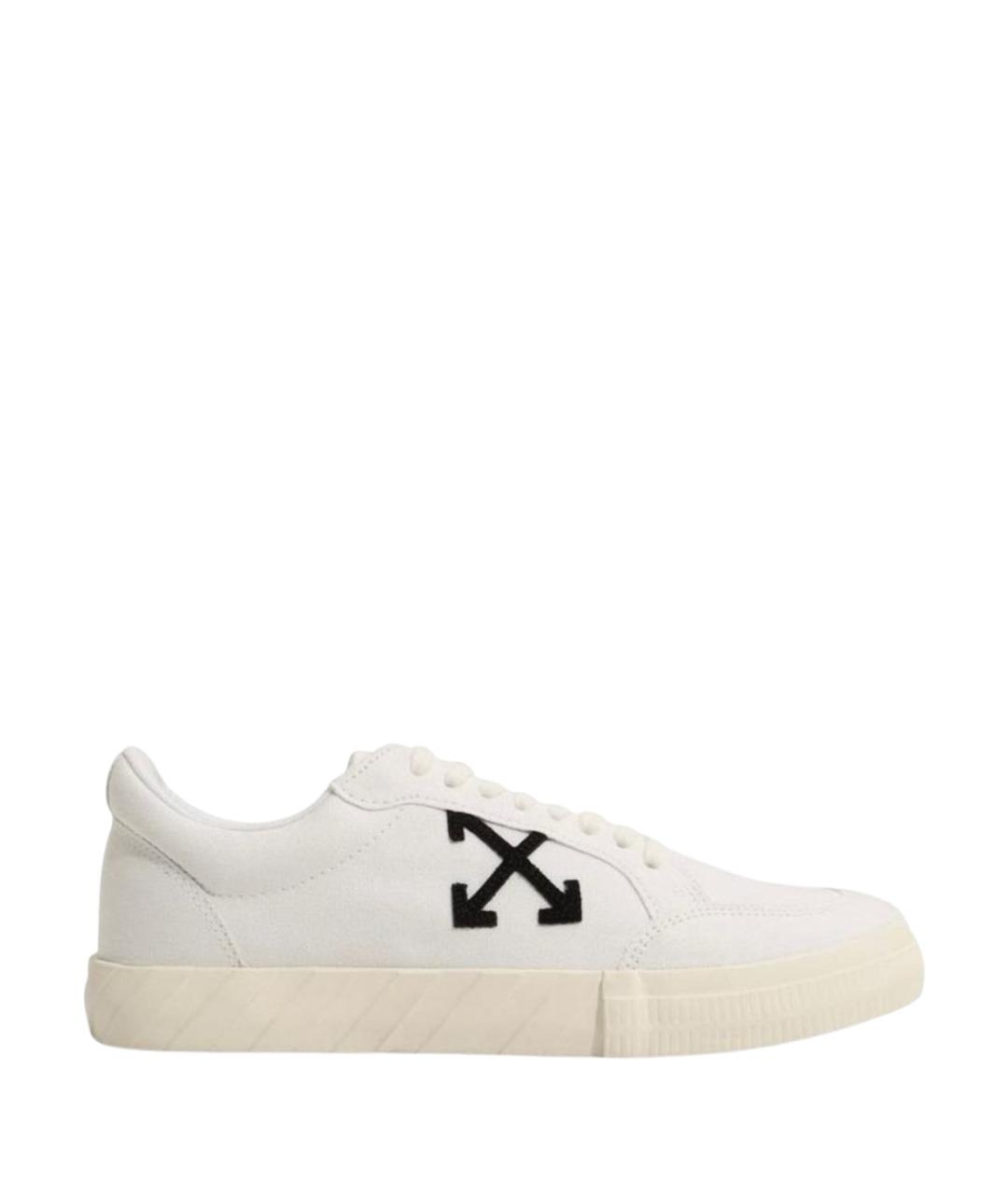 OFF-WHITE Белые текстильные низкие кроссовки / кеды, фото 1