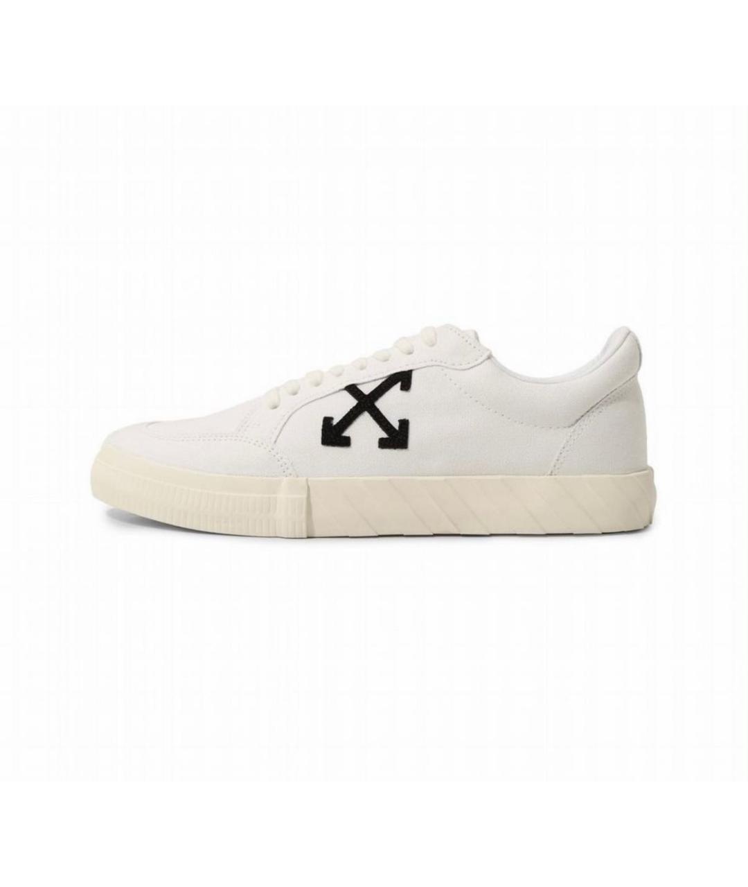 OFF-WHITE Белые текстильные низкие кроссовки / кеды, фото 6