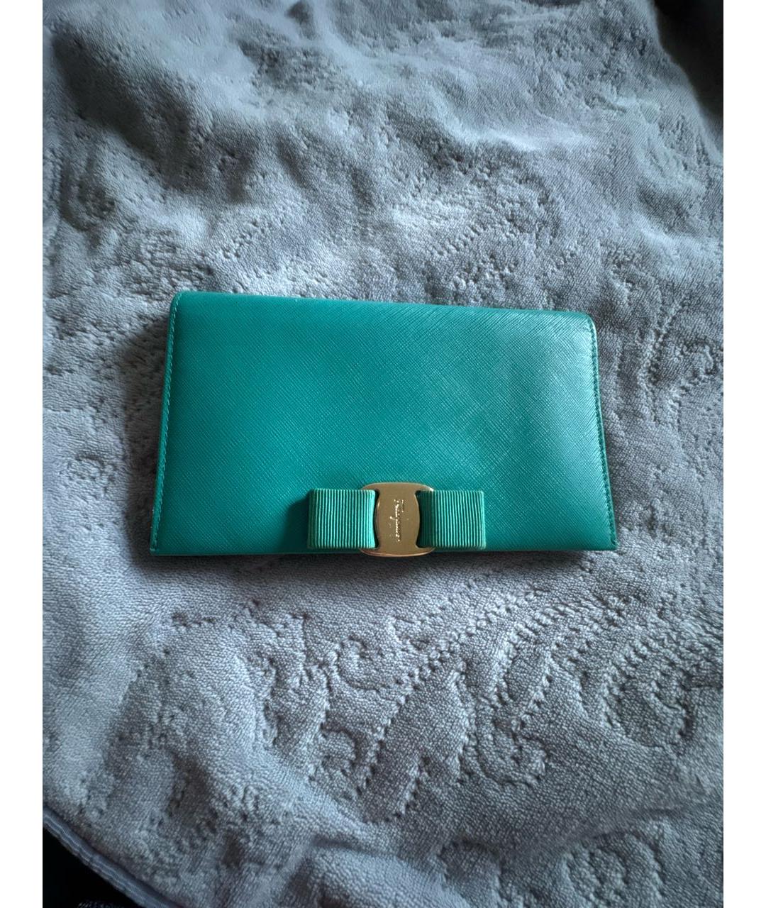 FERRAGAMO Бирюзовый кошелек, фото 8