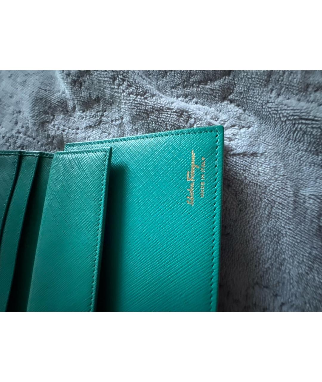 FERRAGAMO Бирюзовый кошелек, фото 5
