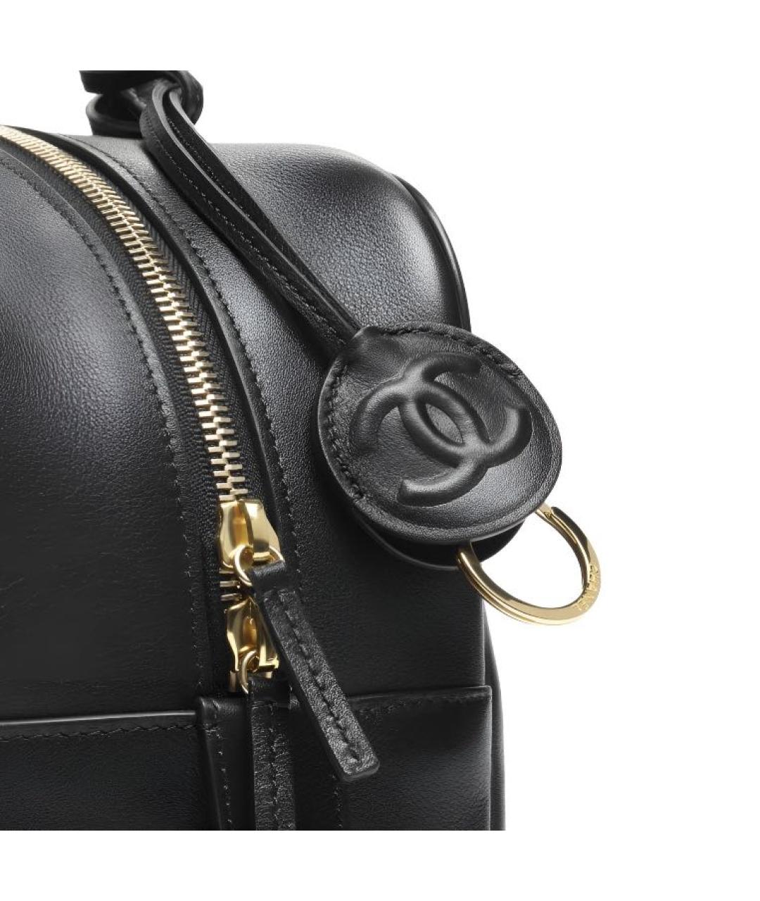 CHANEL Черная кожаная сумка через плечо, фото 4