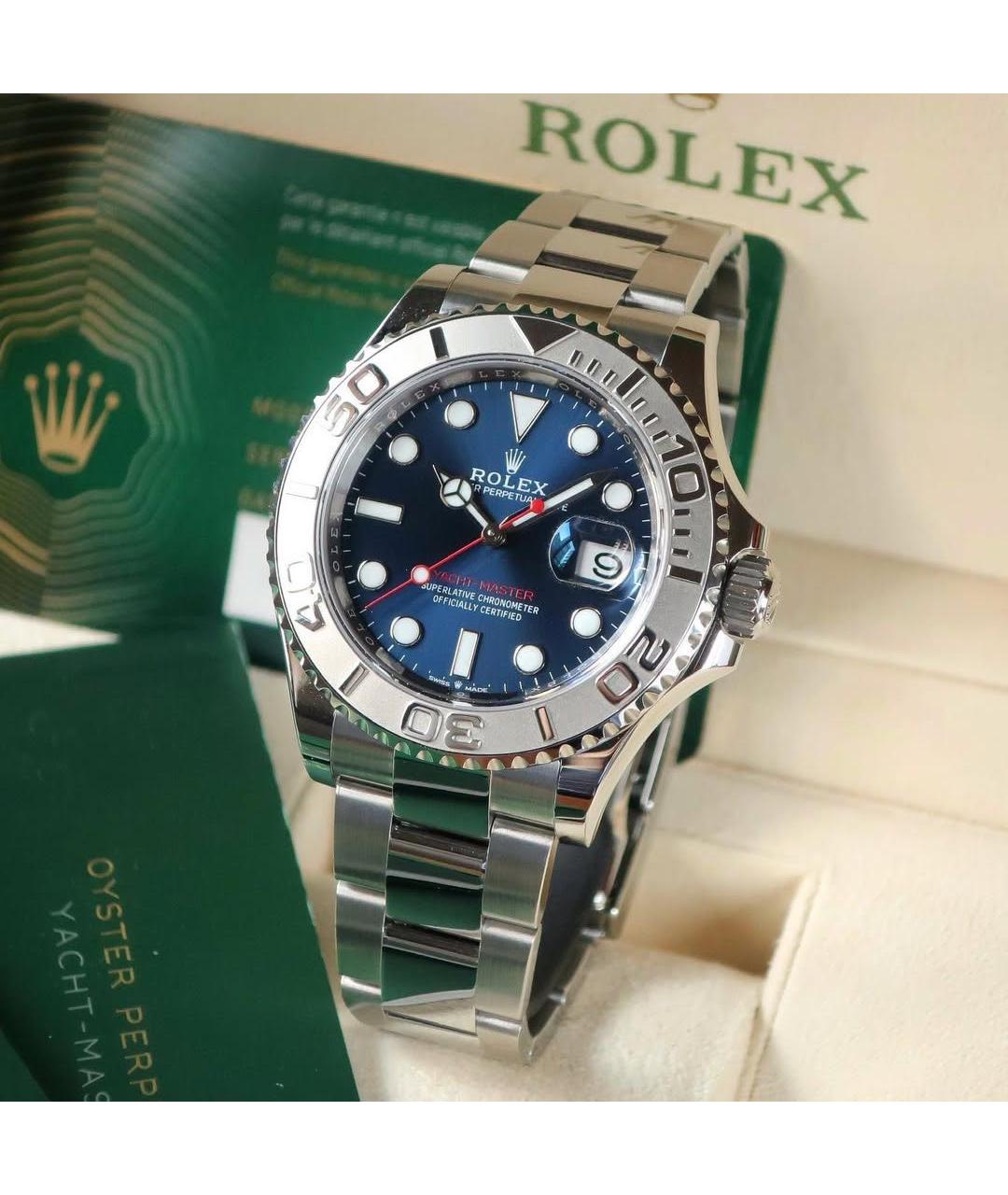 ROLEX Синие платиновые часы, фото 3
