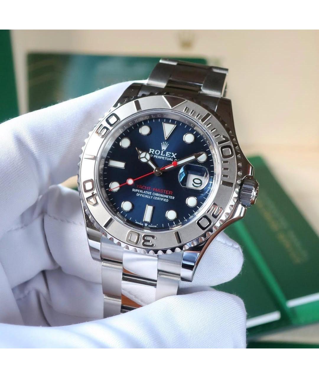 ROLEX Синие платиновые часы, фото 2