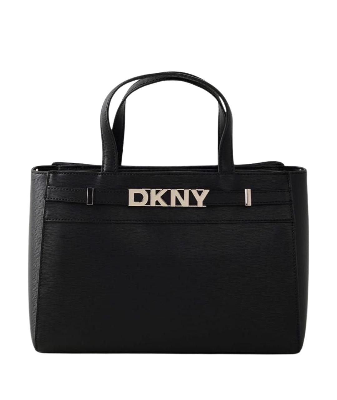 DKNY Черная сумка с короткими ручками из искусственной кожи, фото 1