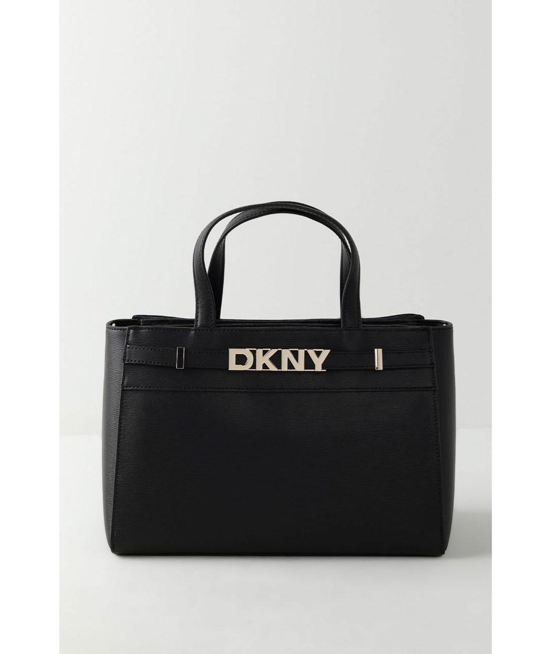 DKNY Черная сумка с короткими ручками из искусственной кожи, фото 7