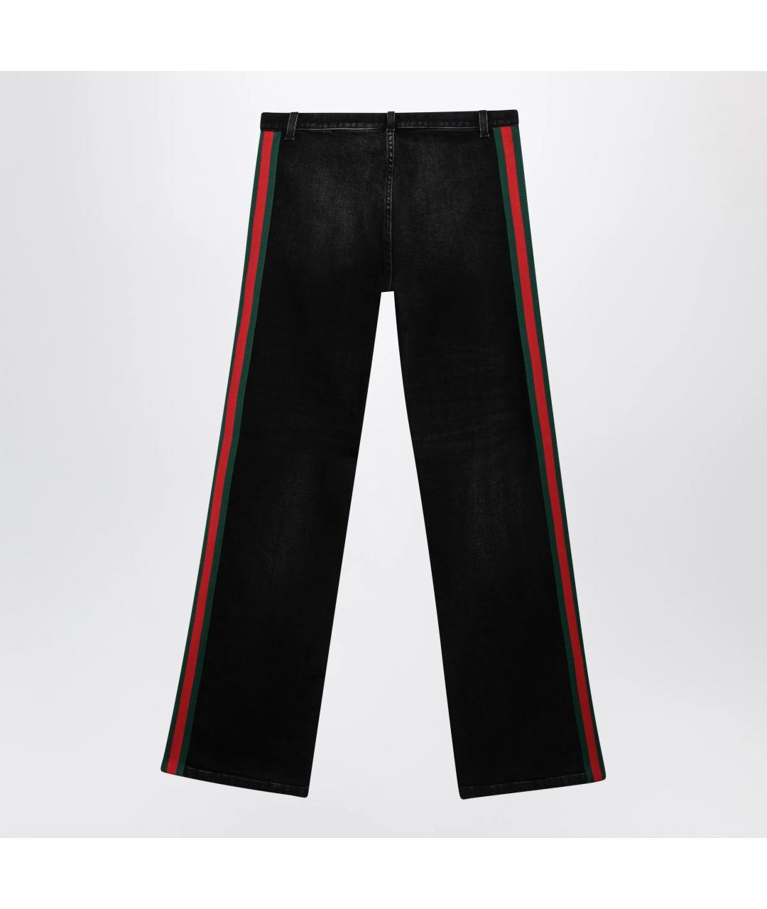 GUCCI Черные хлопковые прямые джинсы, фото 2