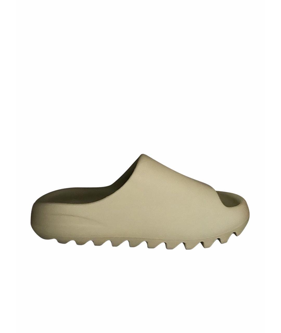 ADIDAS Салатовые резиновые шлепанцы, фото 1
