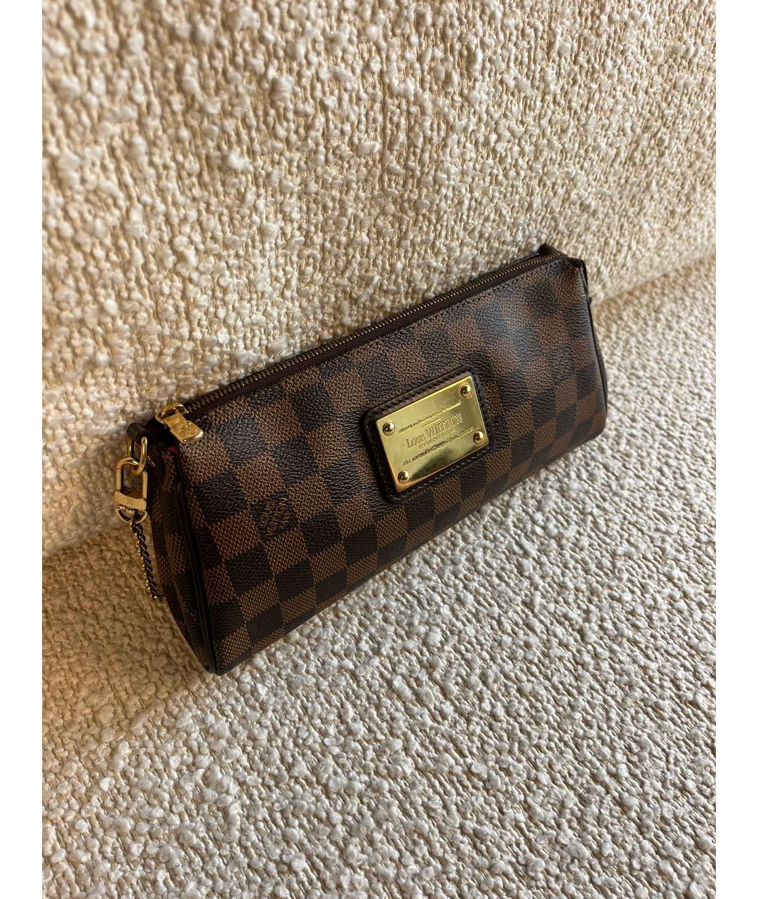 LOUIS VUITTON Коричневая кожаная сумка с короткими ручками, фото 2
