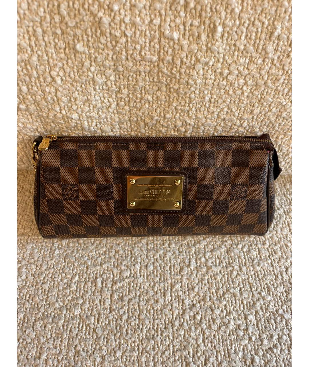 LOUIS VUITTON Коричневая кожаная сумка с короткими ручками, фото 9