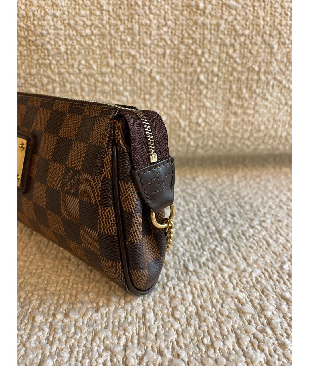 LOUIS VUITTON Коричневая кожаная сумка с короткими ручками, фото 8