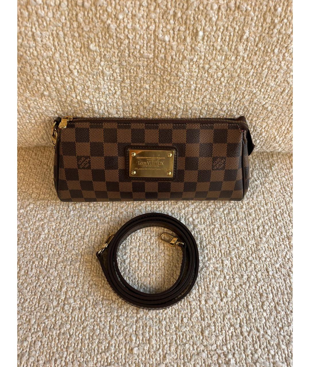LOUIS VUITTON Коричневая кожаная сумка с короткими ручками, фото 7