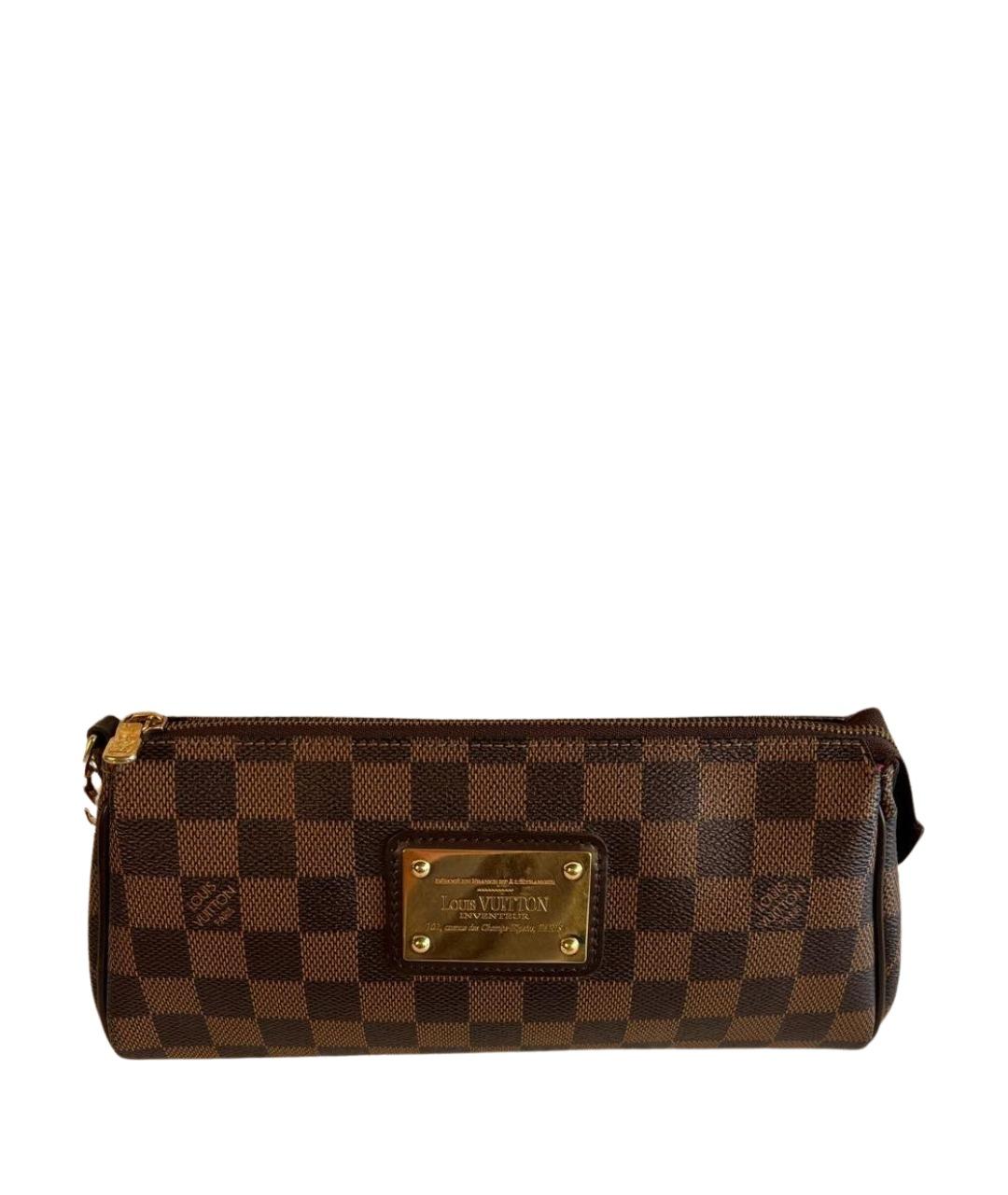 LOUIS VUITTON Коричневая кожаная сумка с короткими ручками, фото 1