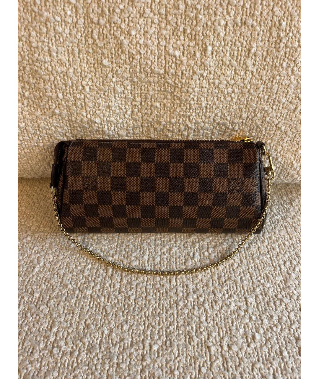 LOUIS VUITTON Коричневая кожаная сумка с короткими ручками, фото 3