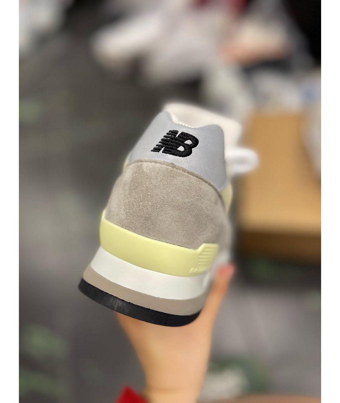 NEW BALANCE Бежевые замшевые низкие кроссовки / кеды, фото 4