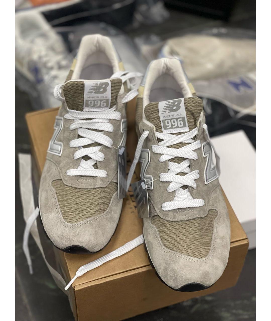 NEW BALANCE Бежевые замшевые низкие кроссовки / кеды, фото 5