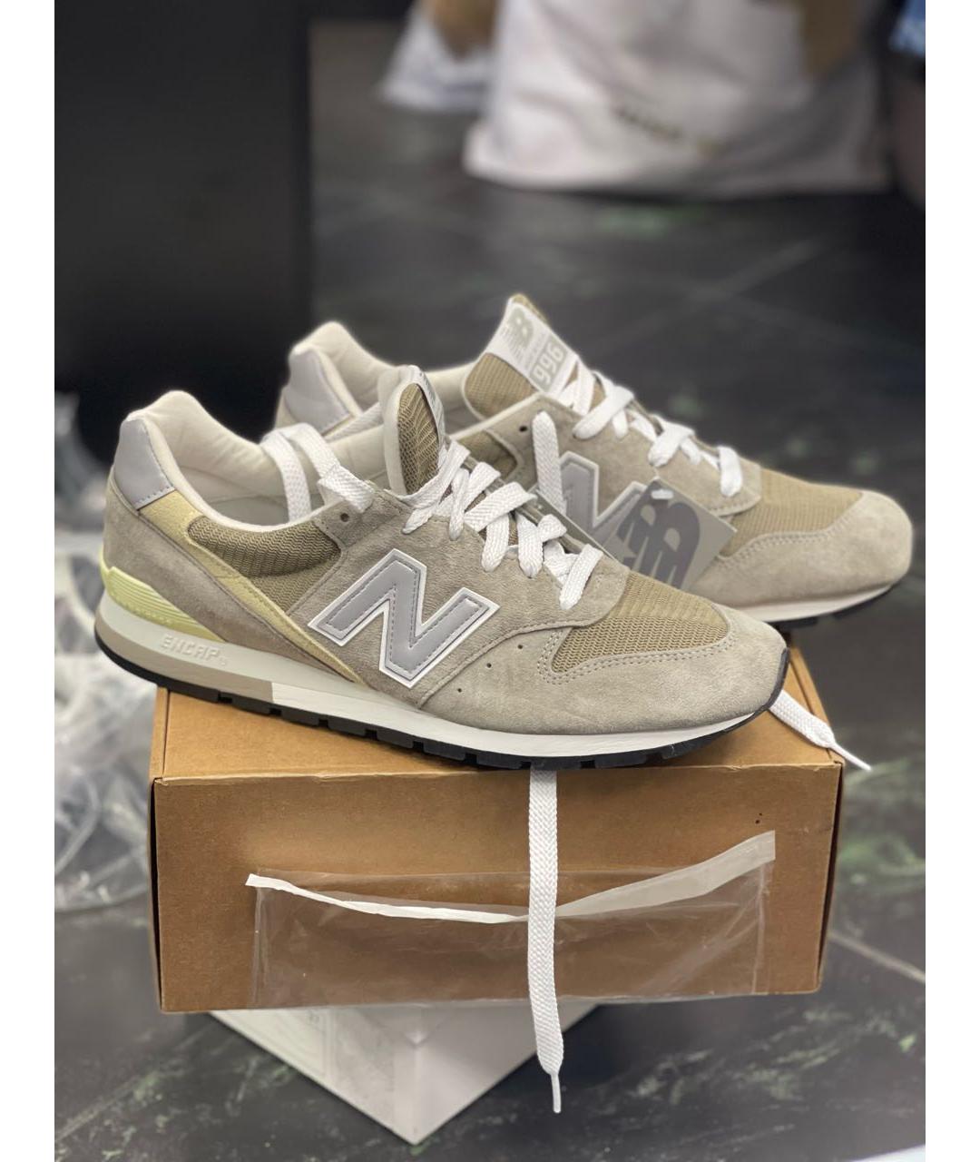 NEW BALANCE Бежевые замшевые низкие кроссовки / кеды, фото 3