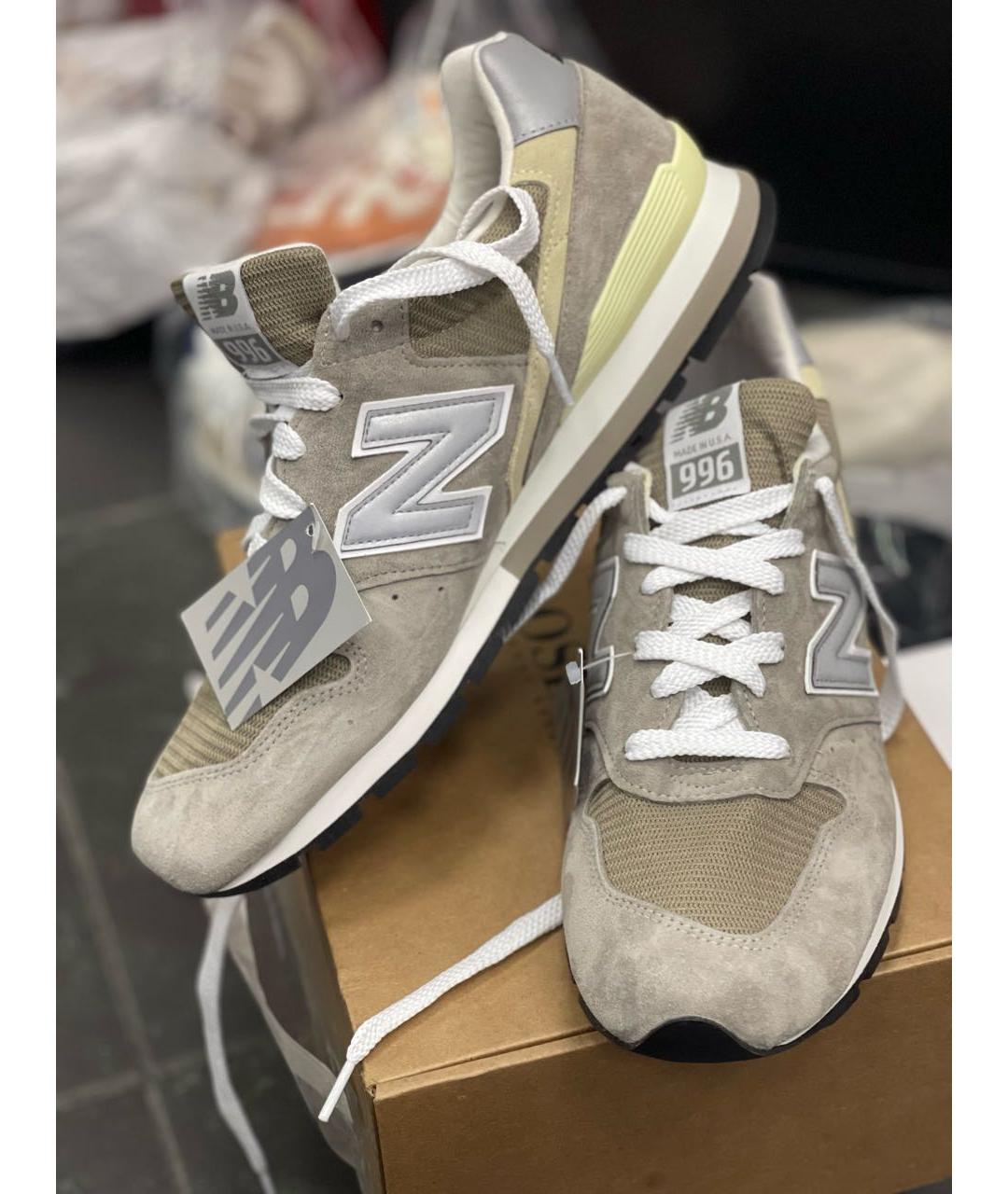 NEW BALANCE Бежевые замшевые низкие кроссовки / кеды, фото 6