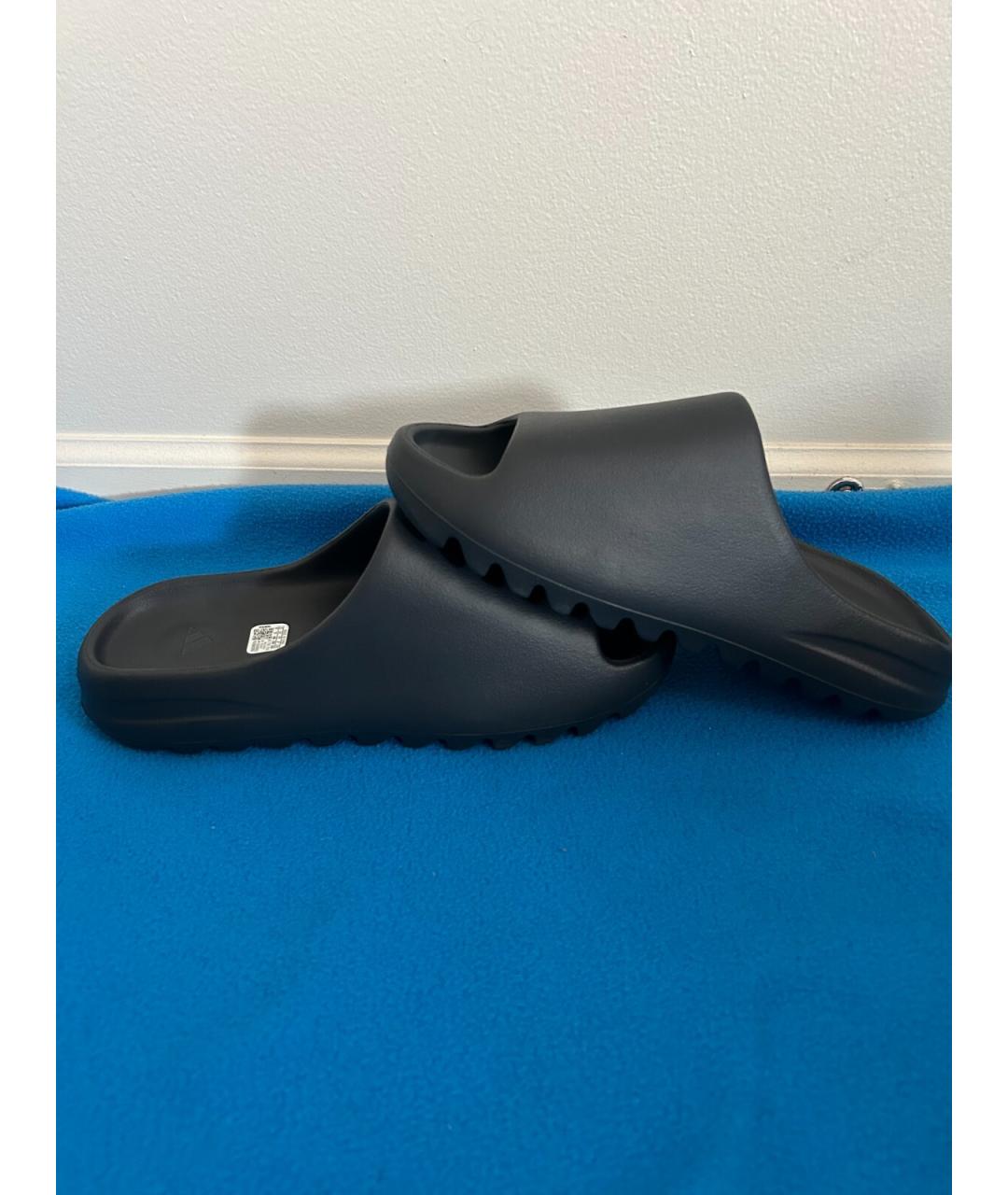 ADIDAS Черные резиновые шлепанцы, фото 3