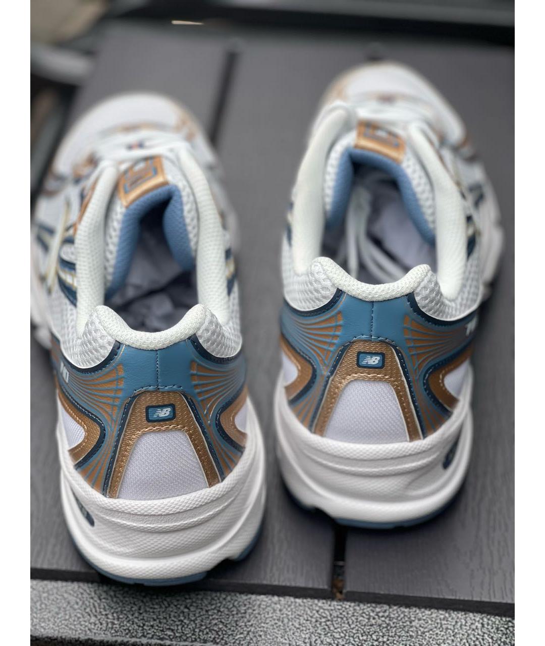 NEW BALANCE Белые синтетические низкие кроссовки / кеды, фото 6