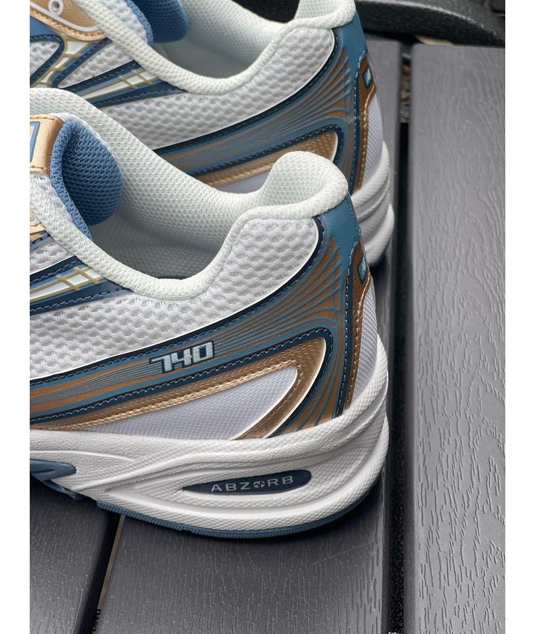 NEW BALANCE Белые синтетические низкие кроссовки / кеды, фото 3