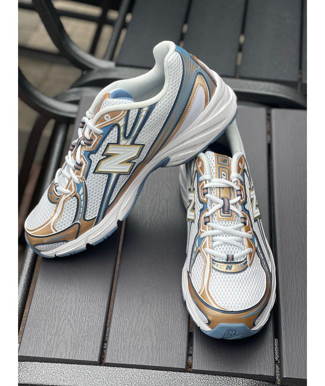 NEW BALANCE Белые синтетические низкие кроссовки / кеды, фото 8