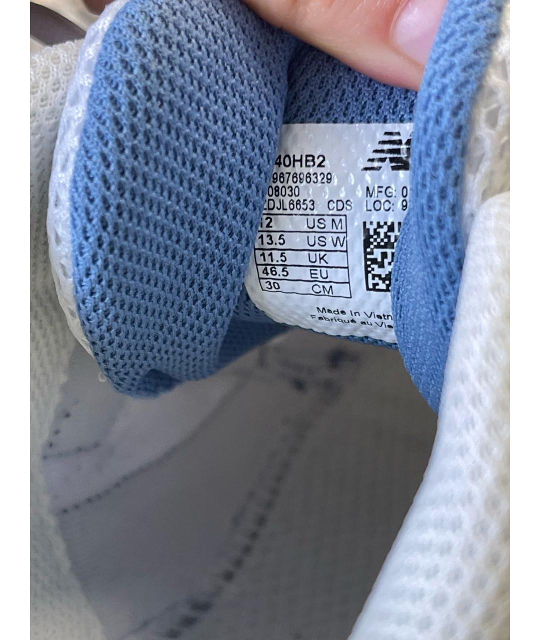 NEW BALANCE Белые синтетические низкие кроссовки / кеды, фото 5